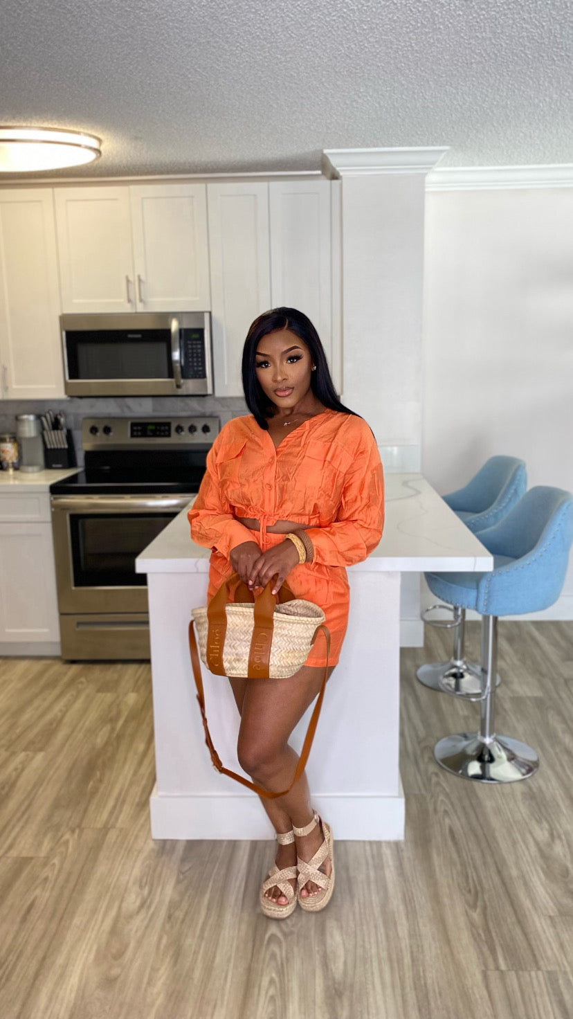 Sunni Shorts Set (Orange)