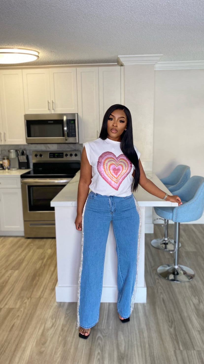 Elani Fringe Jeans