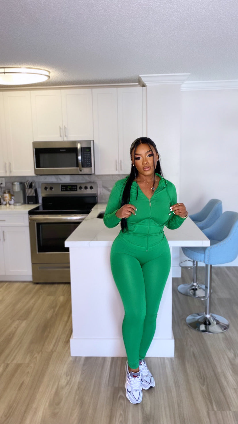 Baesic Leggings Set (Green)