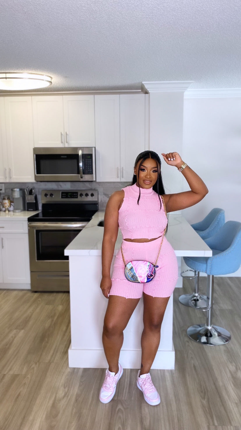Remy Biker Shorts Set (Pink)