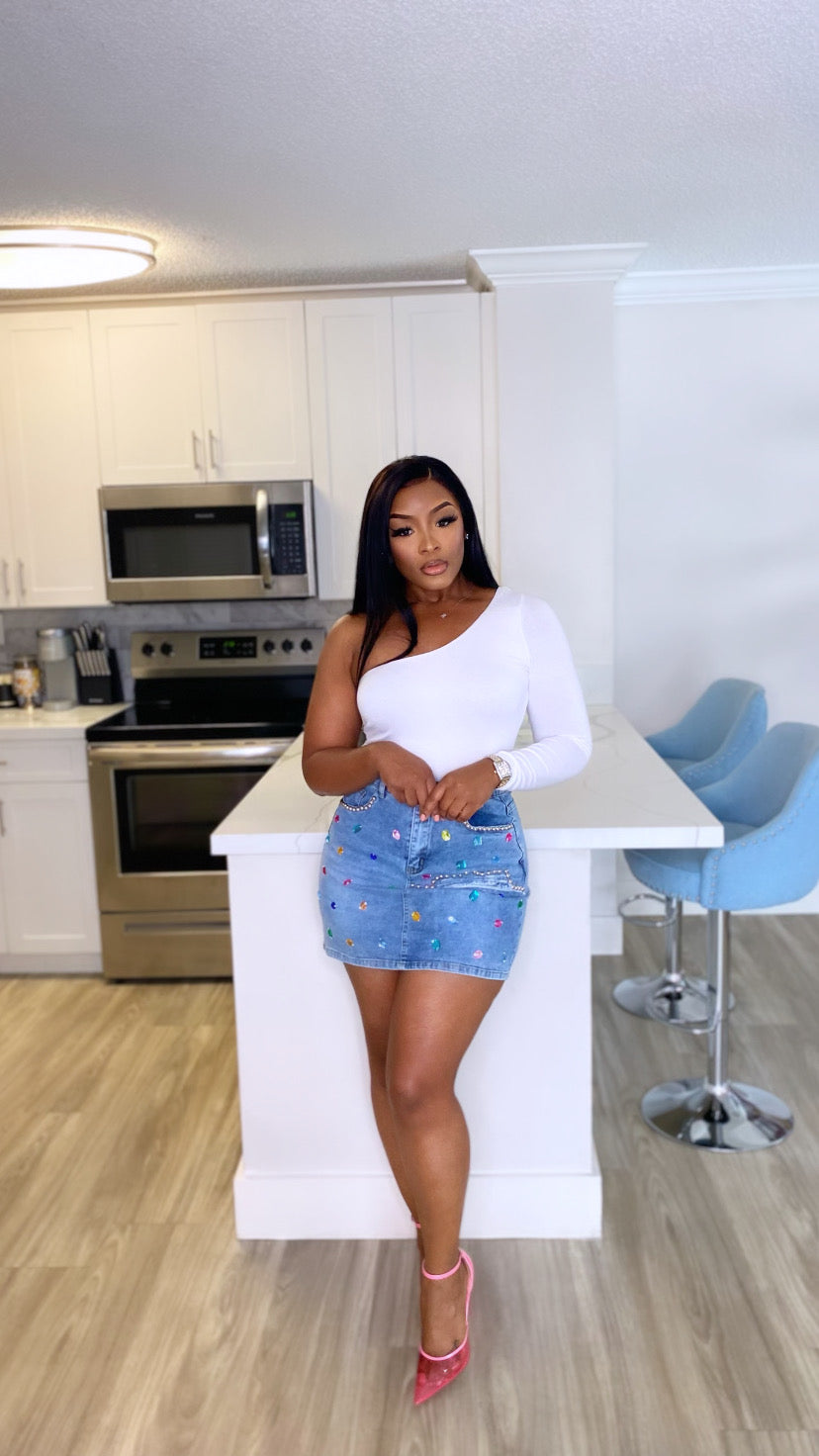 Heart Crusher Mini Skirt (Blue)