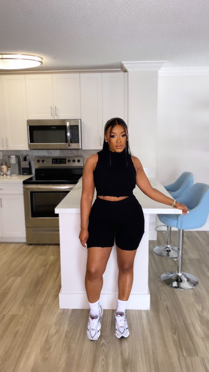Remy Biker Shorts Set (Black)