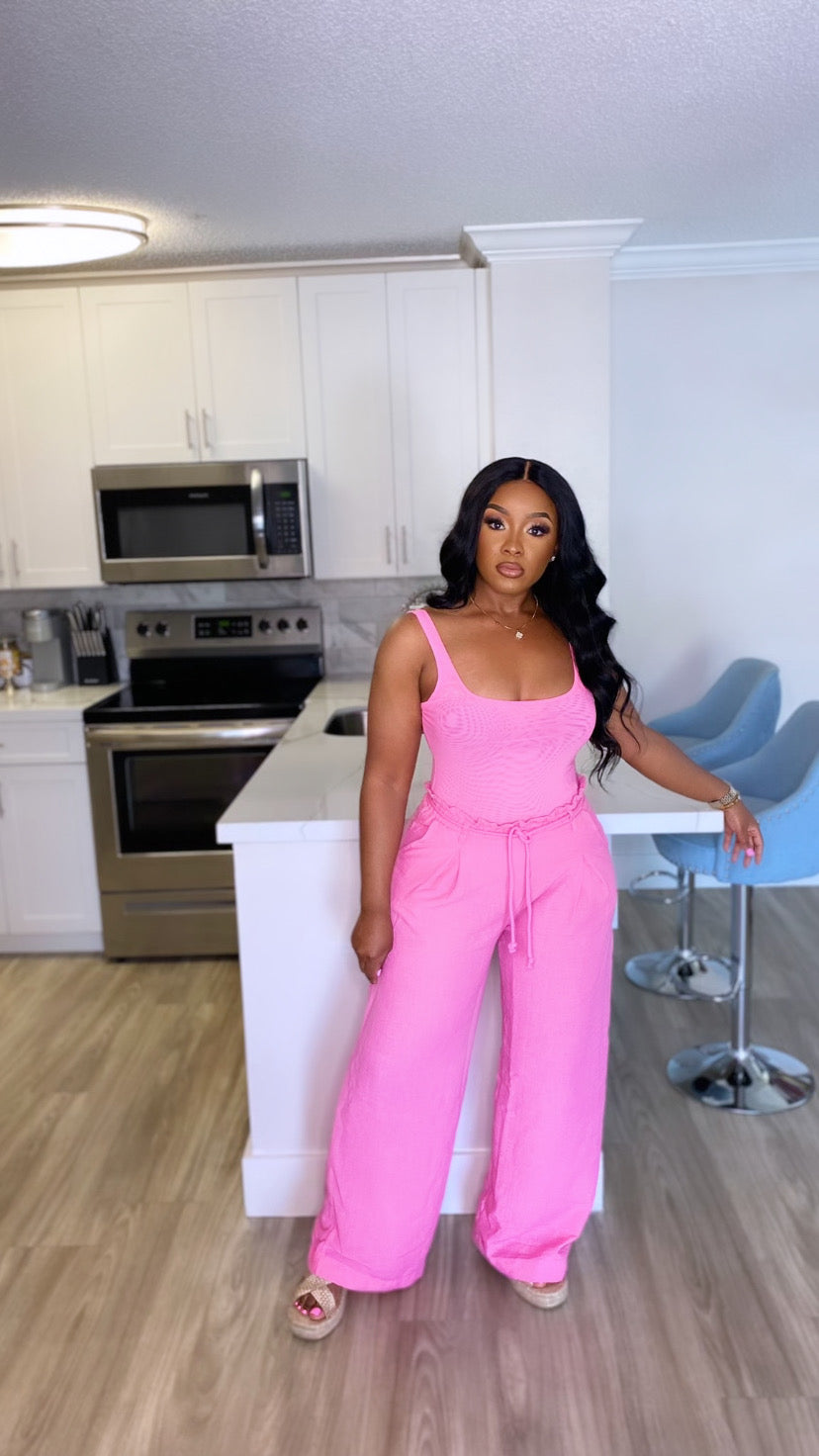 Montego Bay Pants Set (Pink)