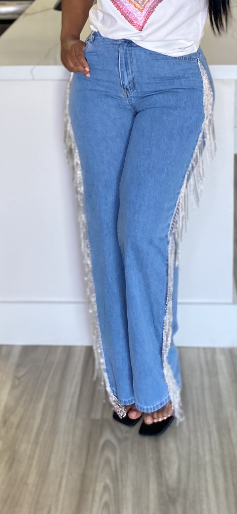 Elani Fringe Jeans