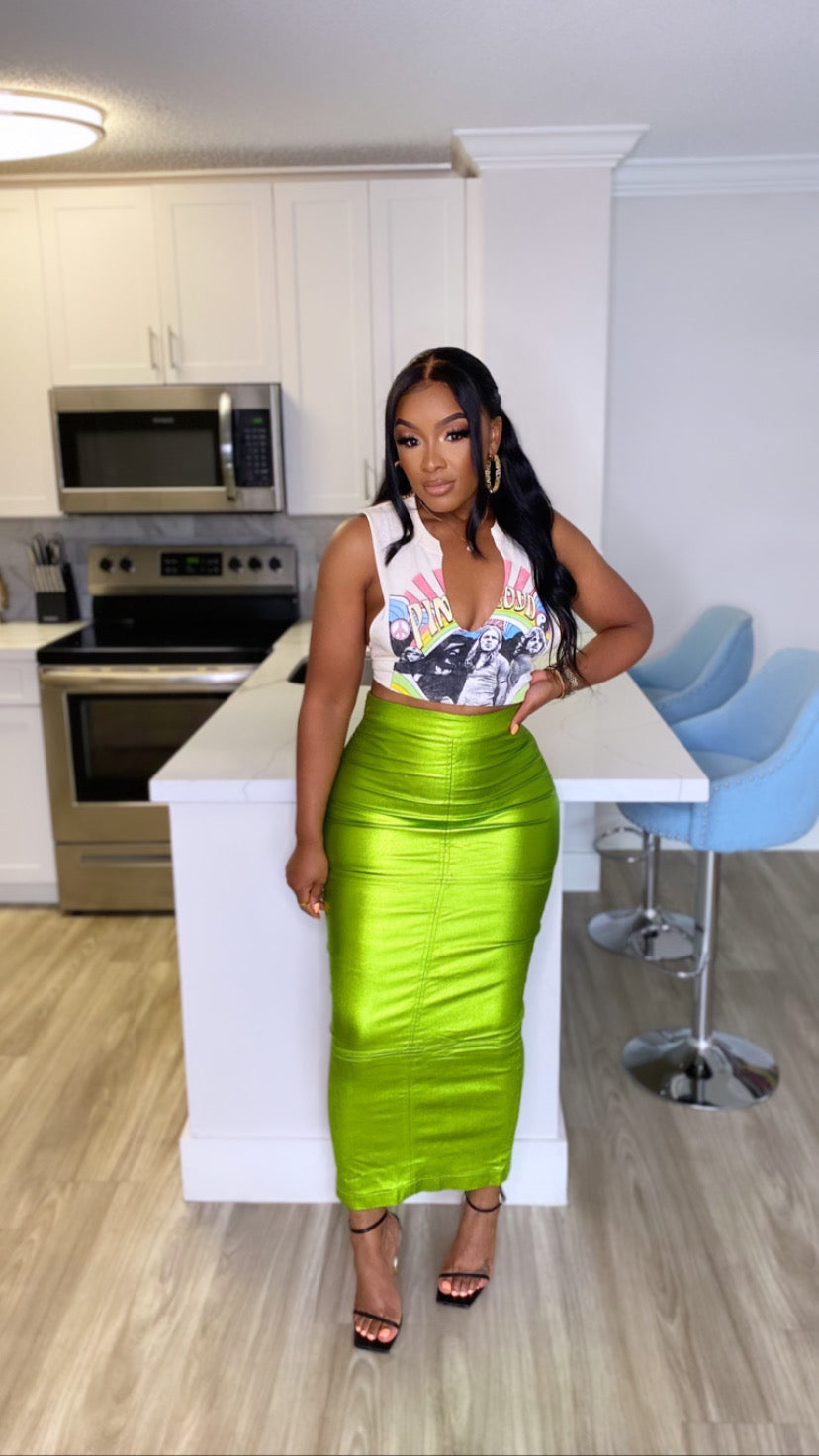 Kasha Midi Skirt (Green)