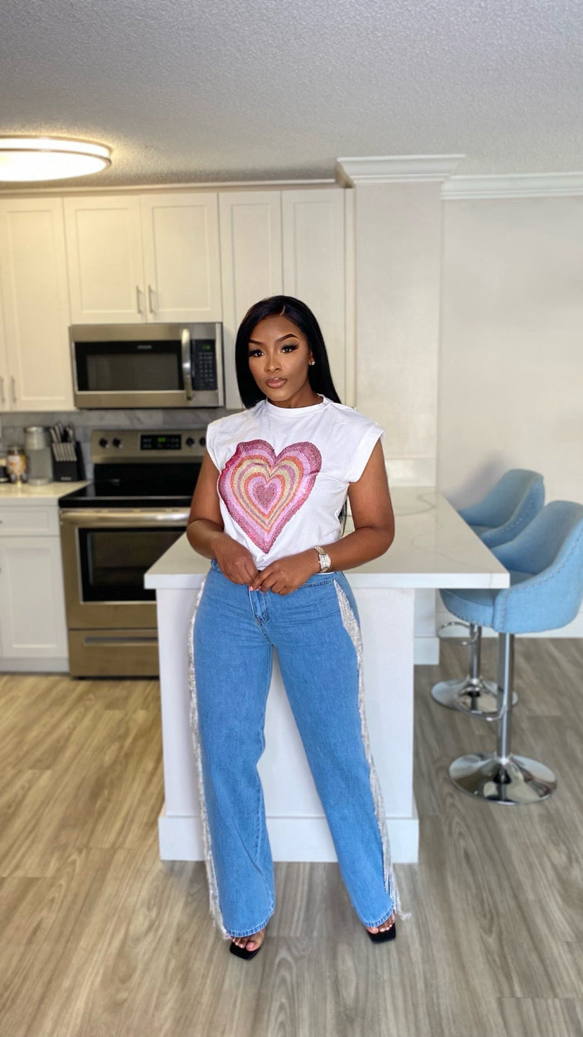 Elani Fringe Jeans