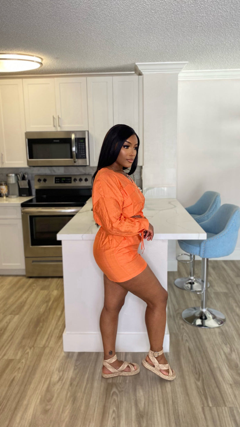 Sunni Shorts Set (Orange)
