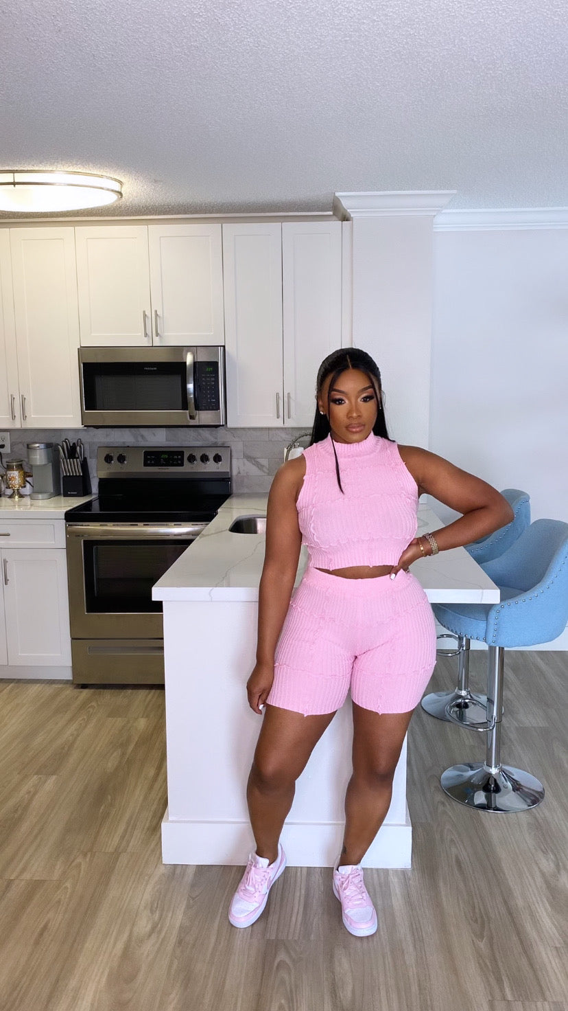 Remy Biker Shorts Set (Pink)