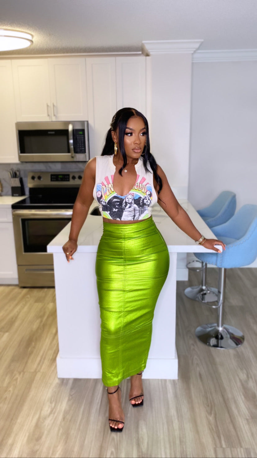 Kasha Midi Skirt (Green)