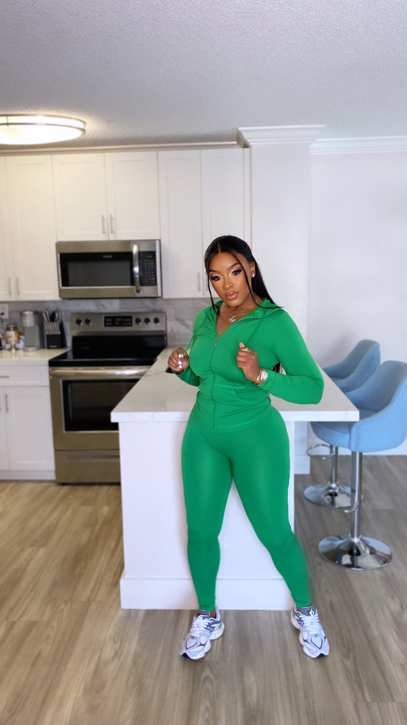 Baesic Leggings Set (Green)