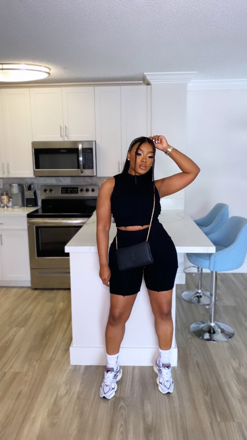 Remy Biker Shorts Set (Black)