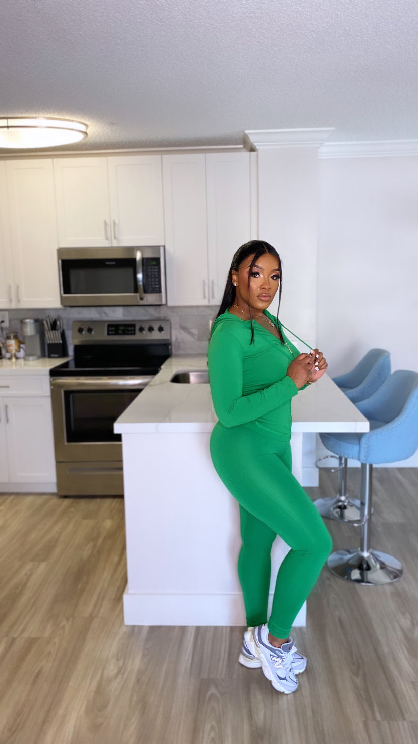 Baesic Leggings Set (Green)