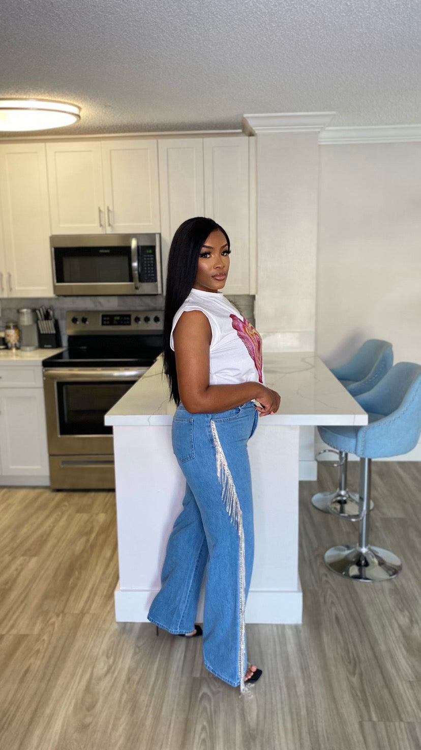 Elani Fringe Jeans