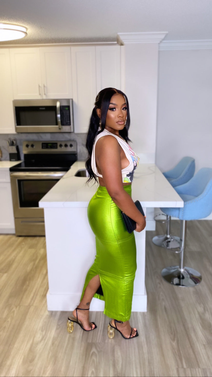 Kasha Midi Skirt (Green)