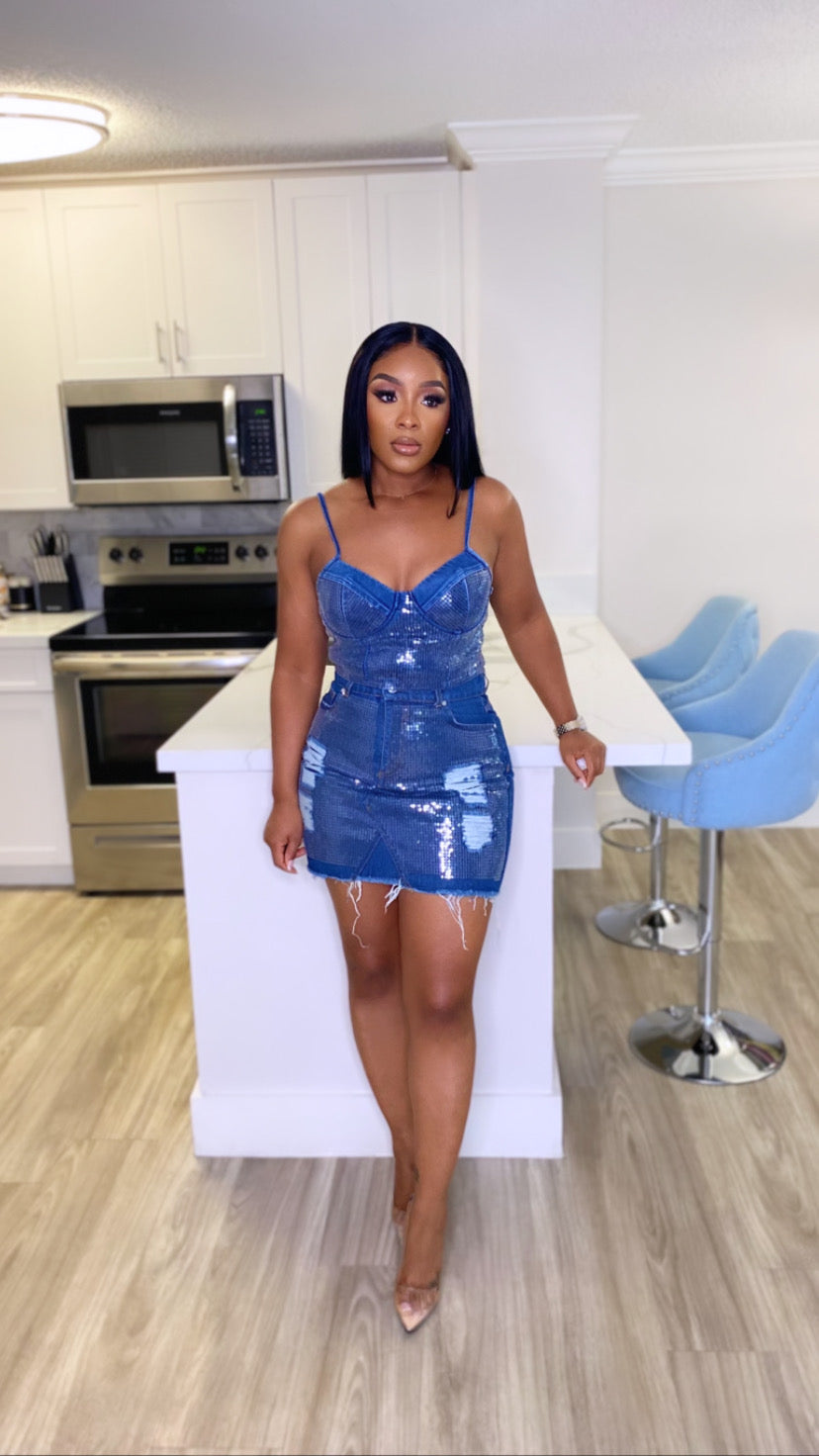 Denim Daze Skirt Set