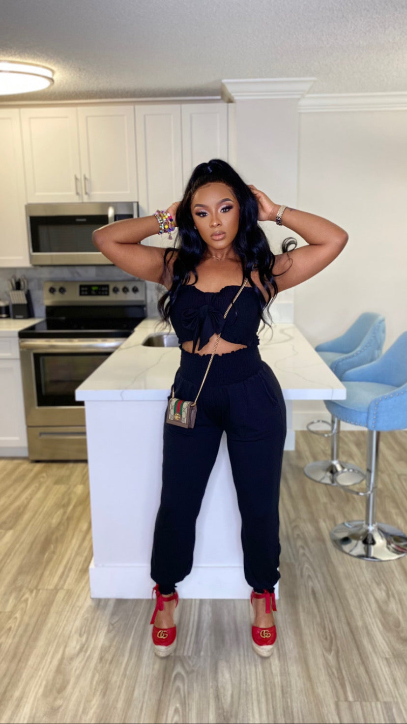 Nina Jogger Set (Black)