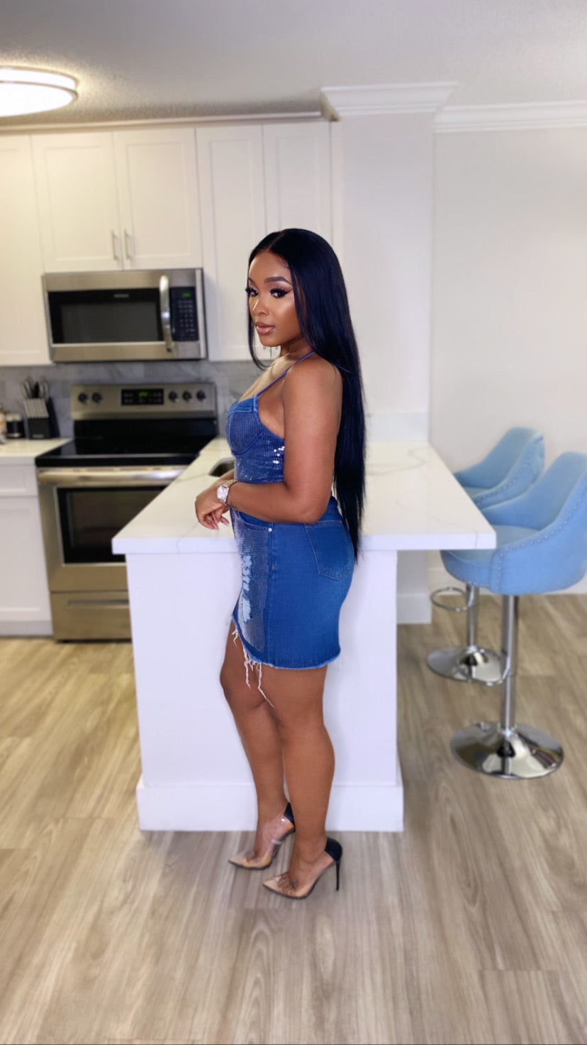 Denim Daze Skirt Set