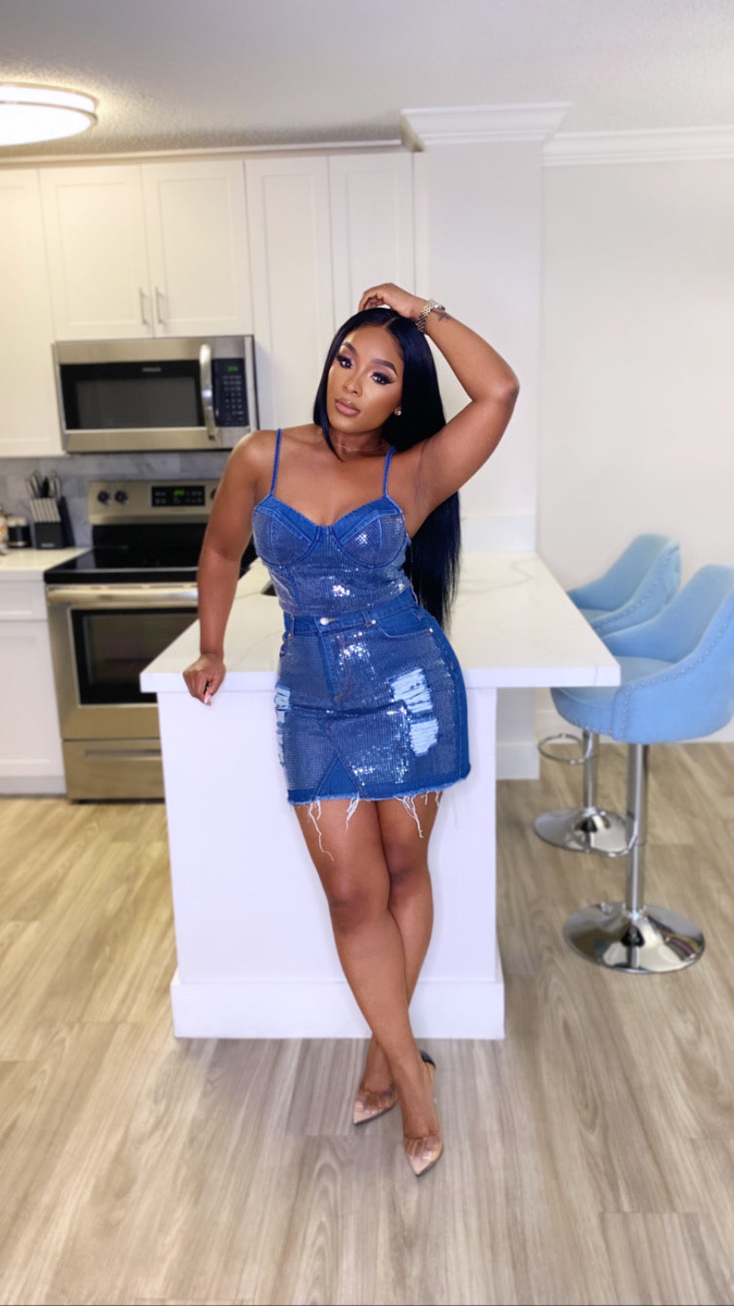 Denim Daze Skirt Set