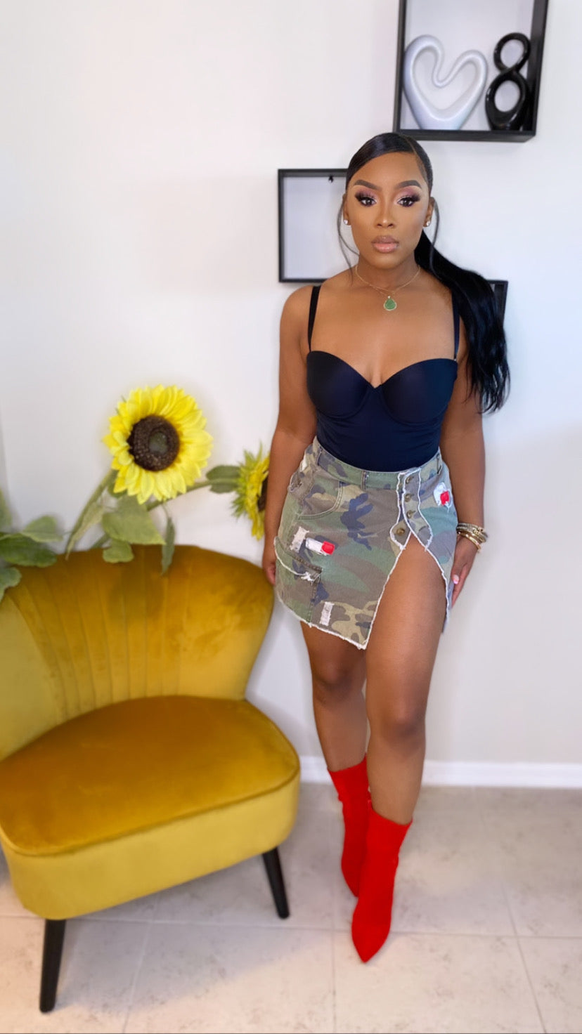 Draya Camo Skirt