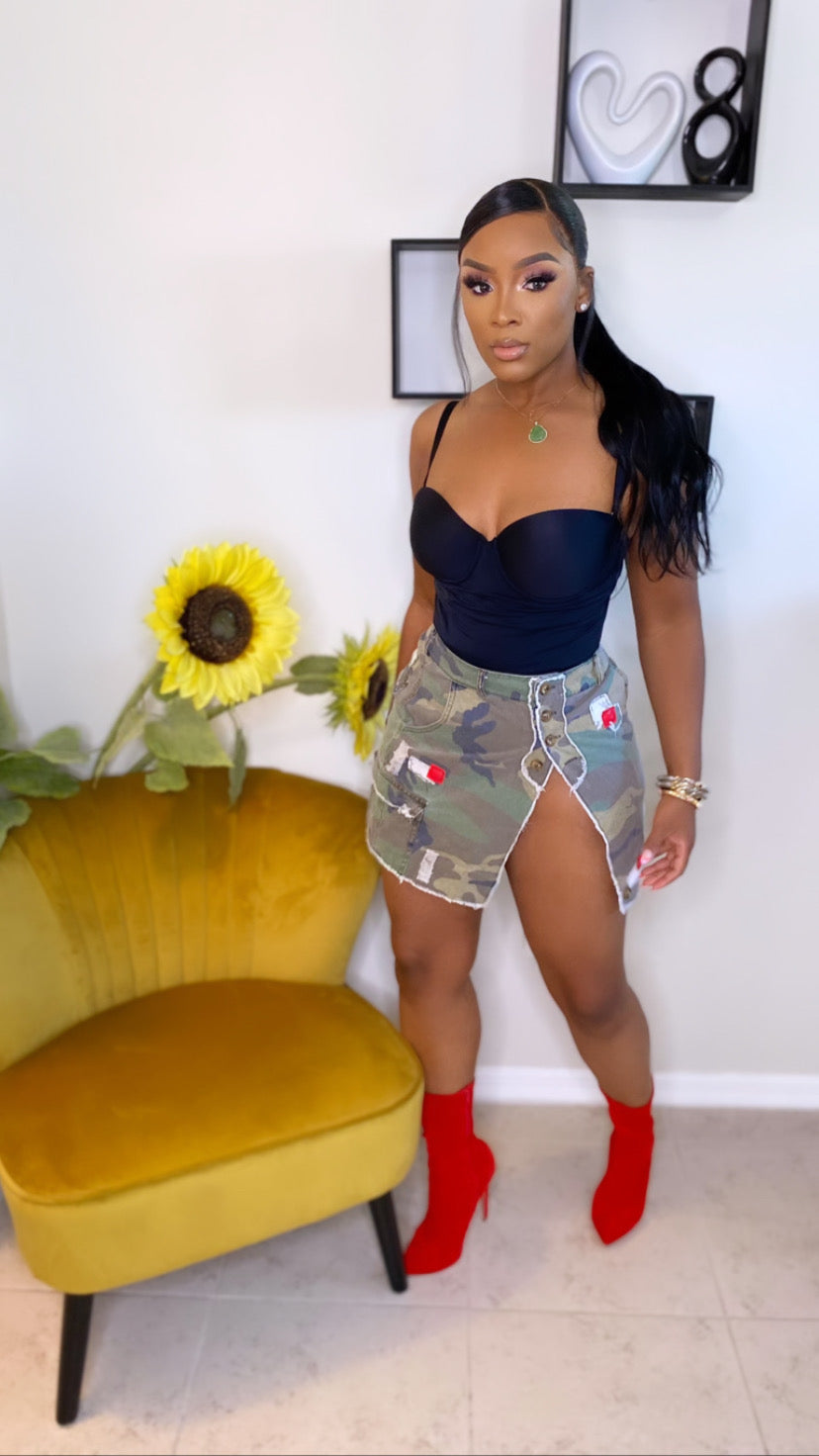 Draya Camo Skirt