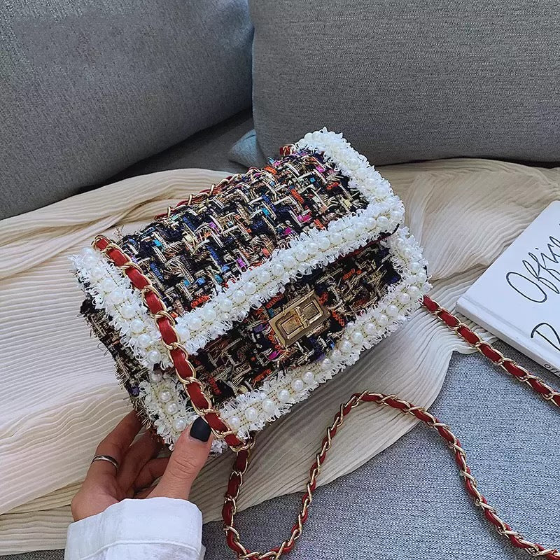 Chenille Tweed Purse