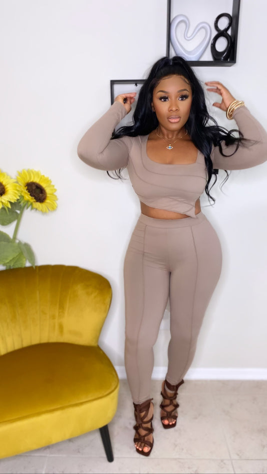 Toi Leggings Set (Mocha)